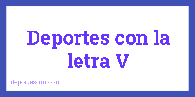 Deportes con la letra V